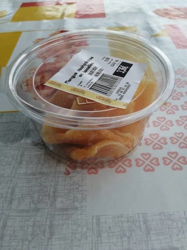 Mangue déshydratée en lamelles