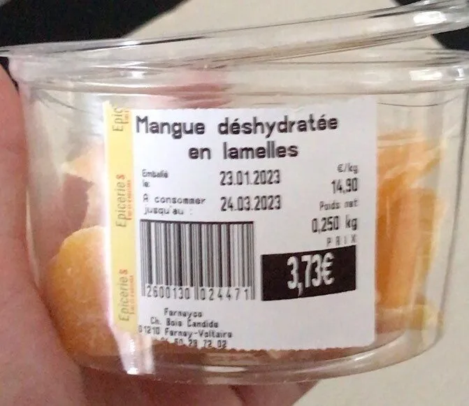 Mangue Déshidraté en Lamelles
