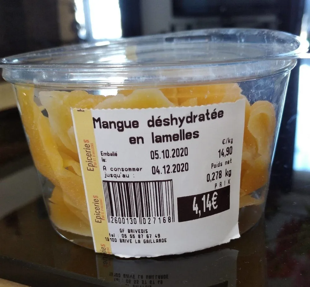 Mangue déshydratée