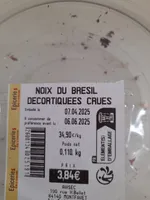 Noix du Brésil décortiquées crues