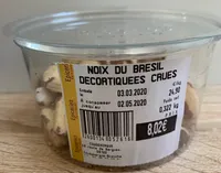 Noix du bresil decortiquées crues