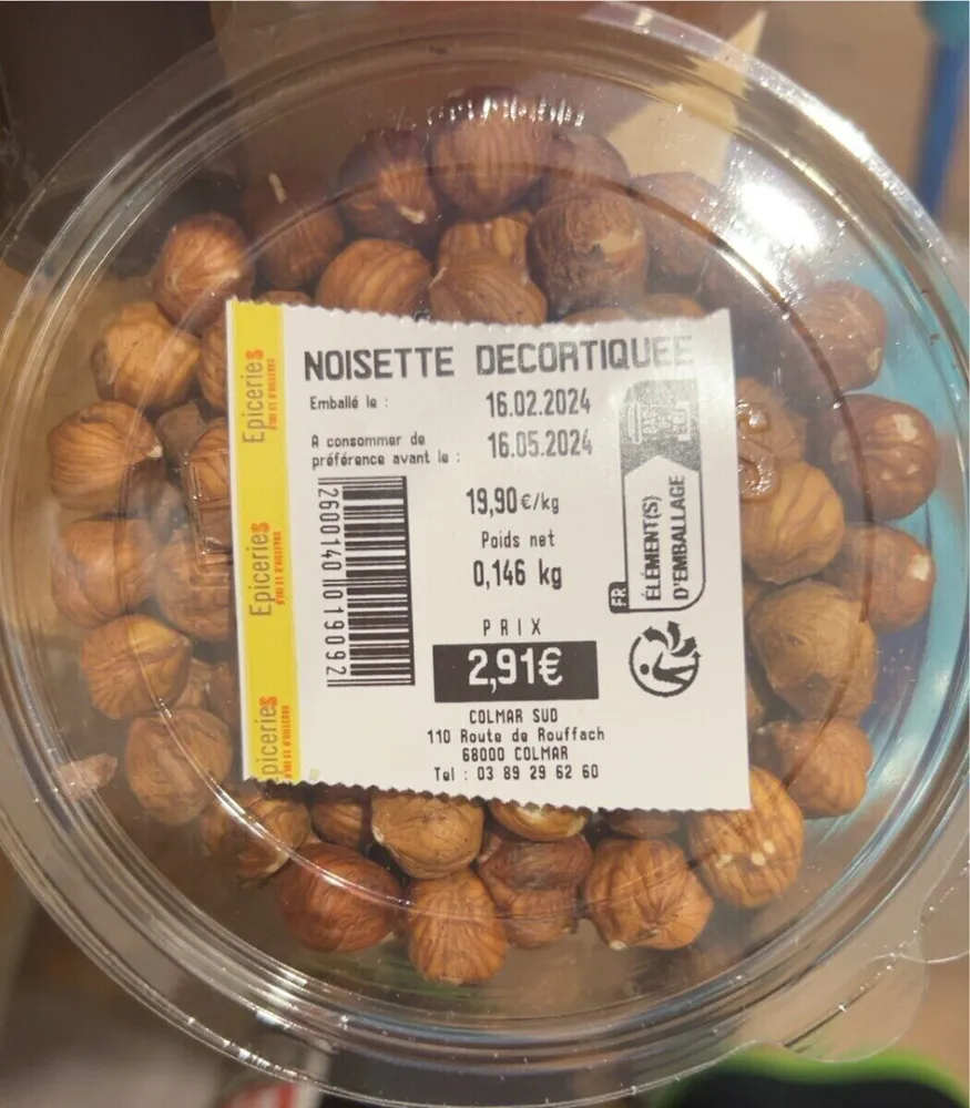 noisette decortiquee