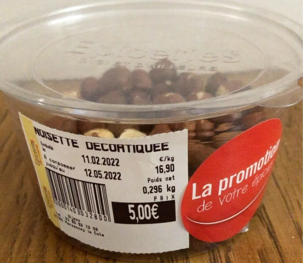 Noisette décortiquer