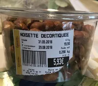 Noisettes decortiquees
