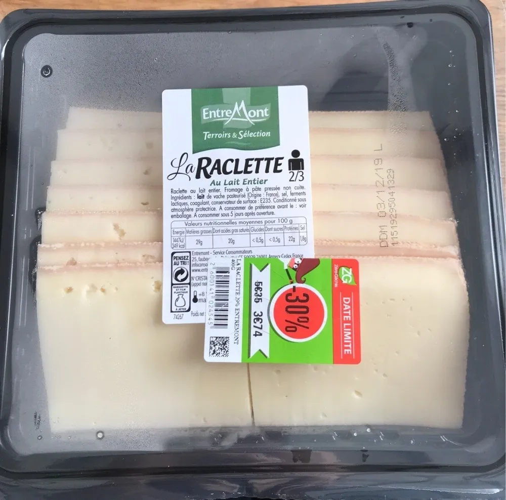 Raclette lait entier
