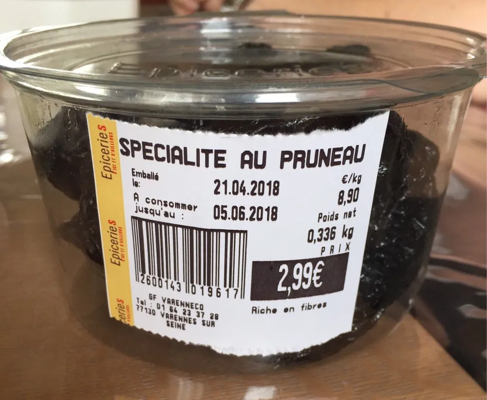 Spécialité au Pruneau
