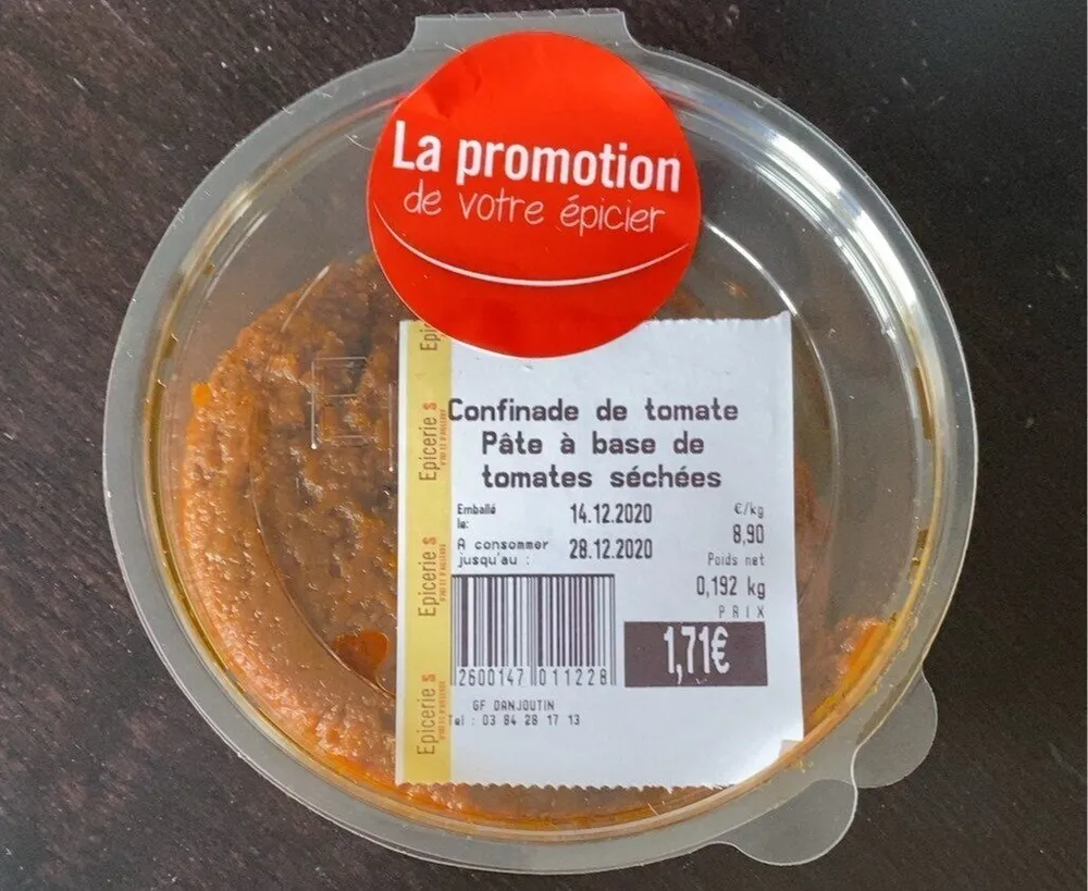 Confinade de tomate sechees