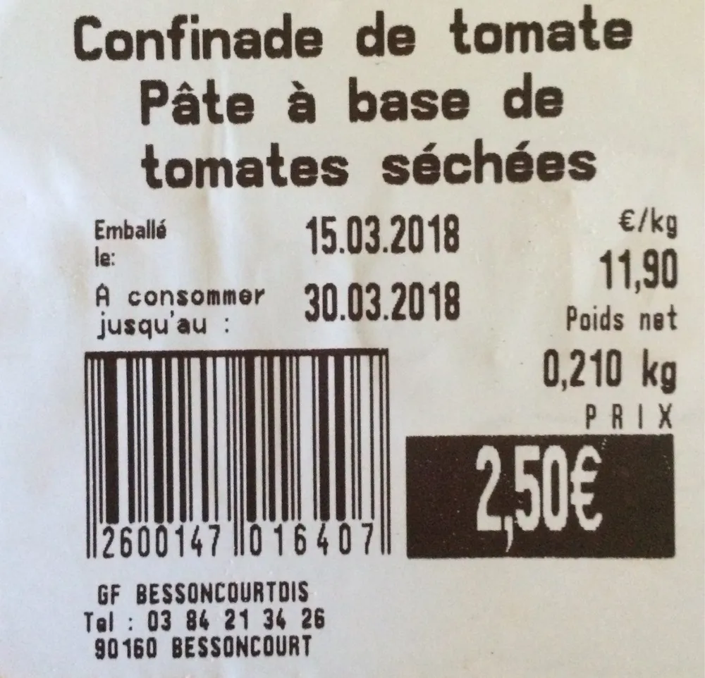 Confinade de tomate