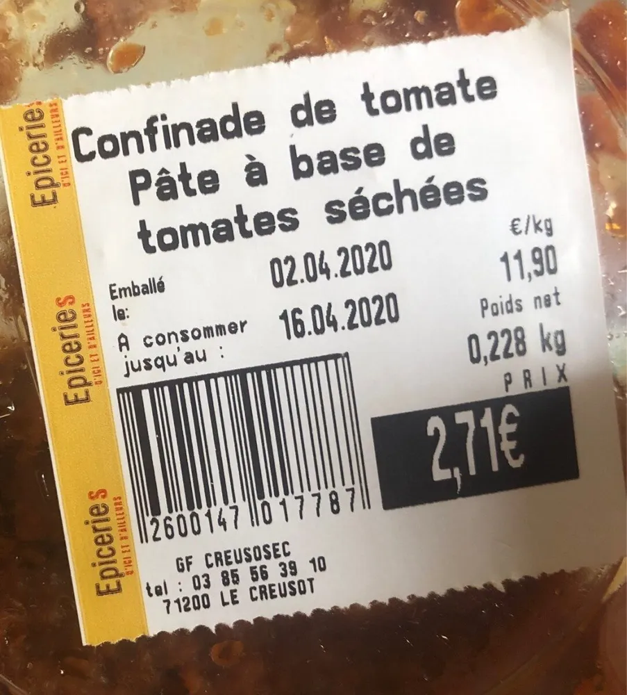 Confinade de tomate