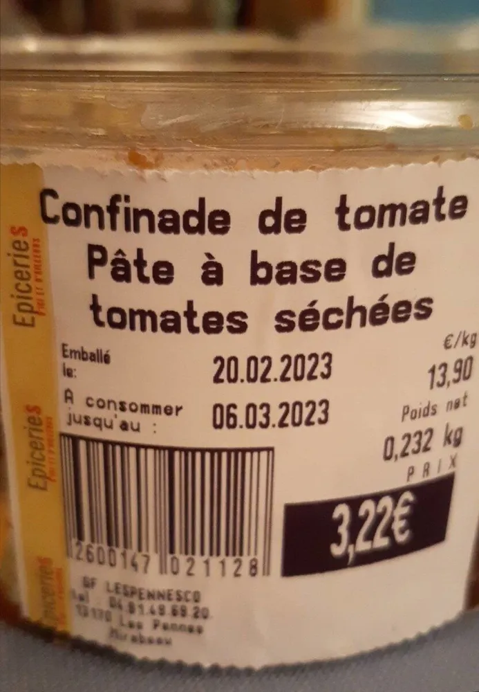 Confinade de tomate