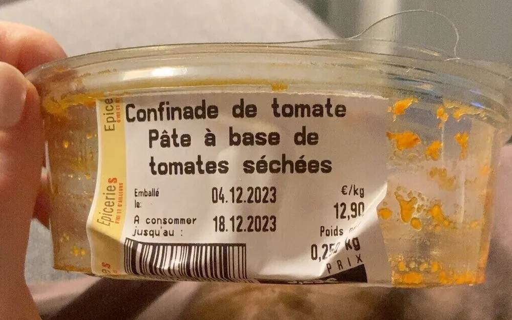 Confinade de tomates sechées