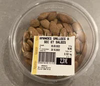 Amandes grillées à sec et salées