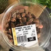 Amandes salées grillées à sec