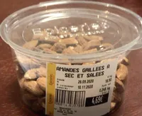 Amandes grillees a sec et salees