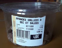 Amandes grillées a sec et salées