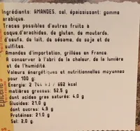 Amande grillees a sec et salees