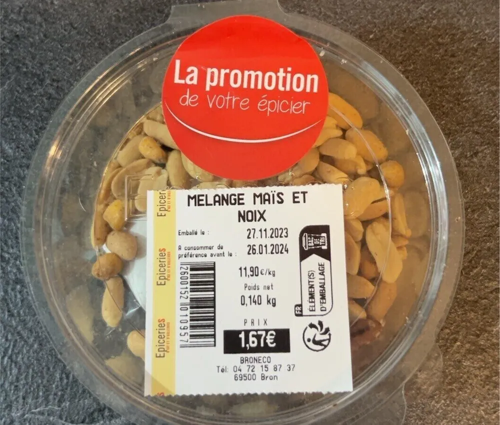 Mélange Maïs et noix