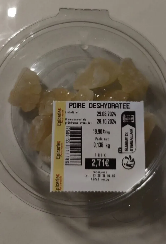 Poire déshydratée