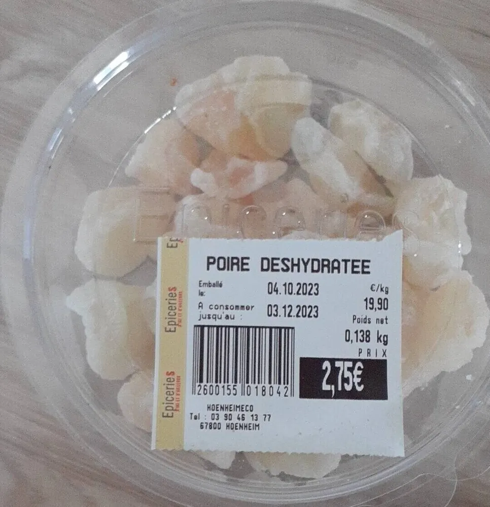 Poire déshydratée