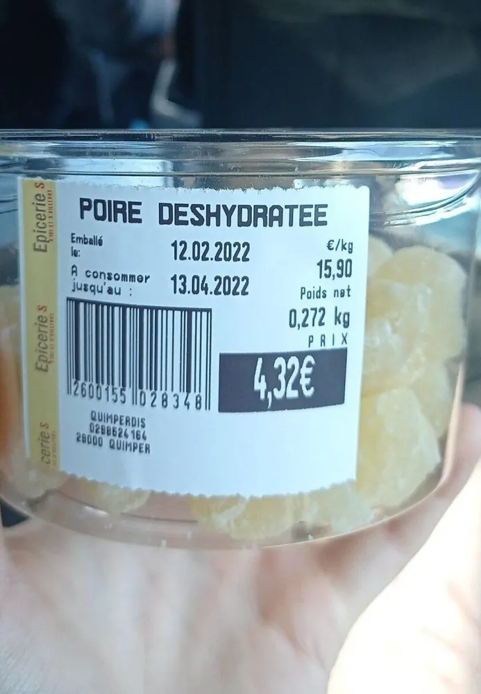 Poire déshydratée