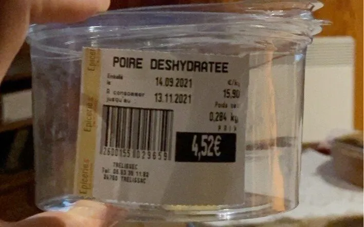 Poire déshydratée