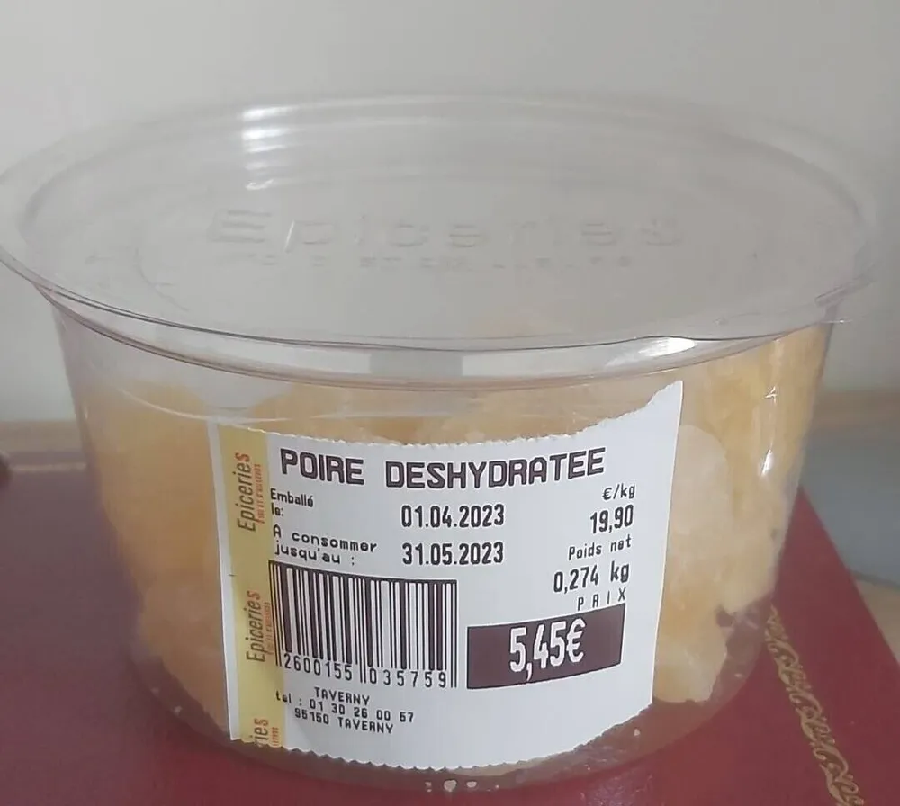 Poire déshydraté