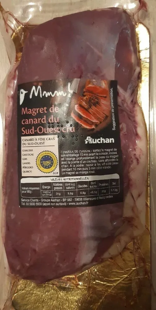 Magret de canard du Sud-Ouest cru