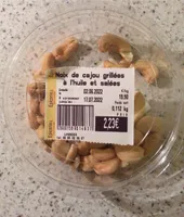 Noix de cajou grillés à l’huile et salées