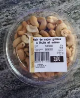 Noix de cajou grillees et salées