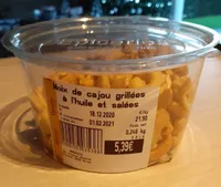 Noix de cajou grillées à l huile et salées