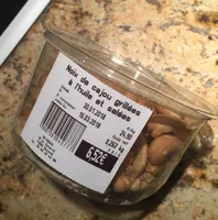 Noix de cajou grillées à l’huile et salées