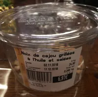 Noix de cajou grillées à l'huile et salées