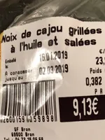 Noix de cajou grillées