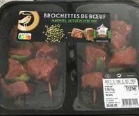 Brochettes de boeuf marinées, saveur poivre vert