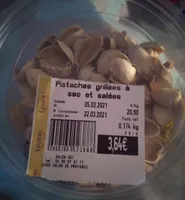 Pistaches grillées à sec et salées