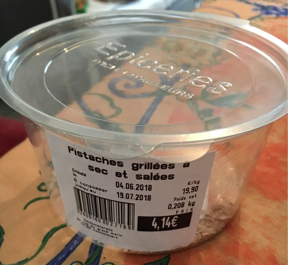 Pistaches Grillées à sec et salées
