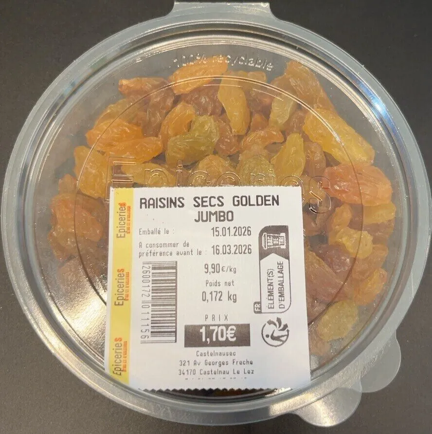 Raisins secs golden jumbo