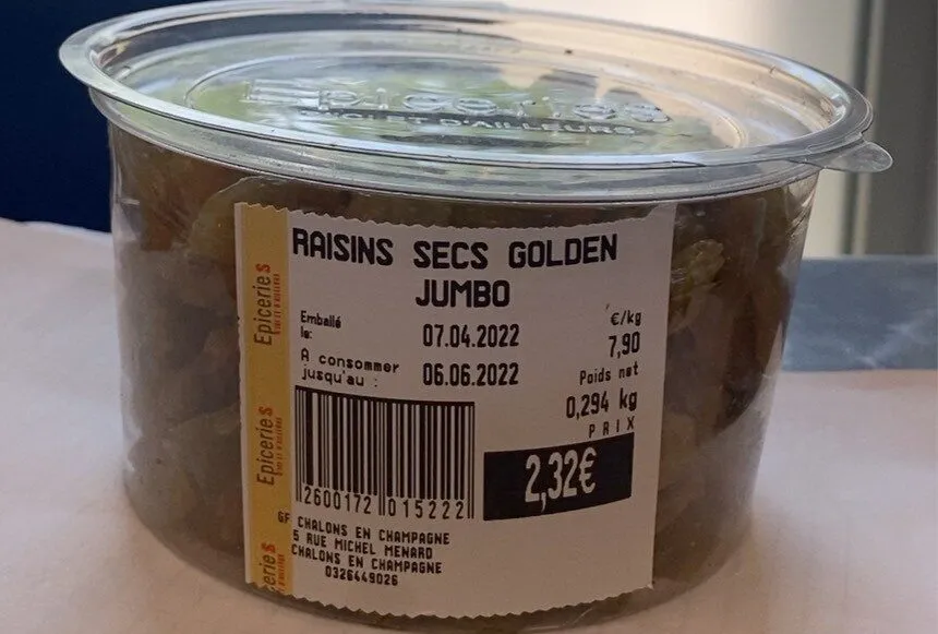 Raisins secs golden jumbo