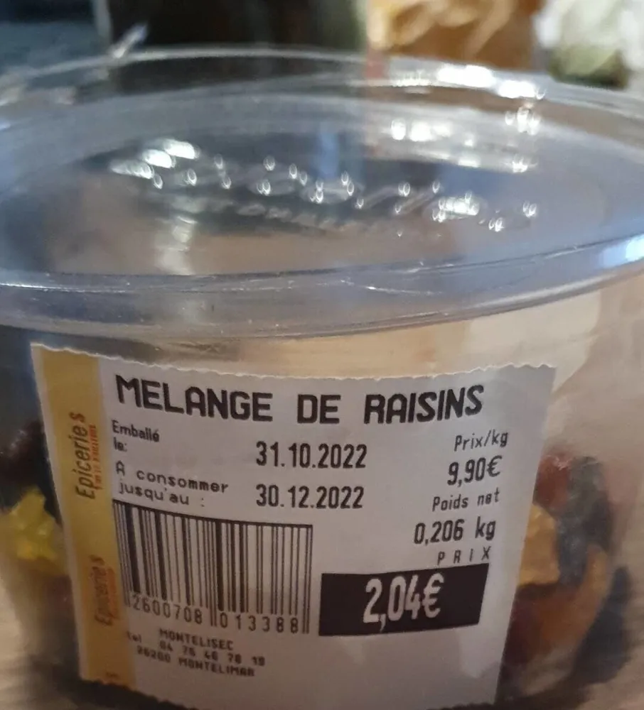 MÉLANGE  DE RAISINS