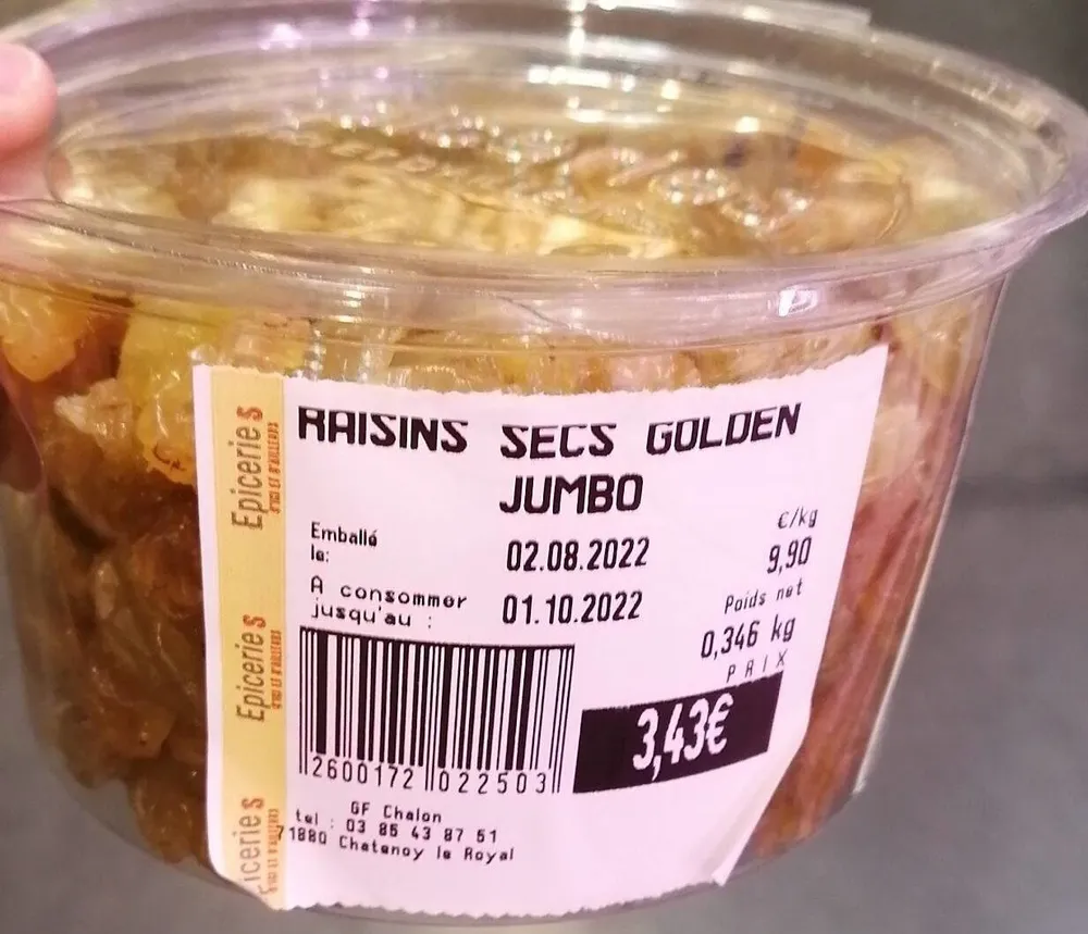 Raisins secs golden jumbo
