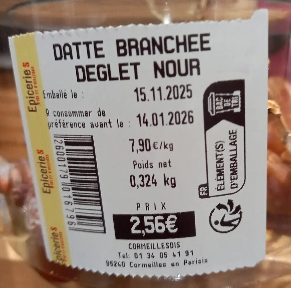 Datte branche deglet noir