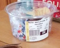Pêche déshydratée en morceaux