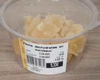Pêche déshydratée en morceaux