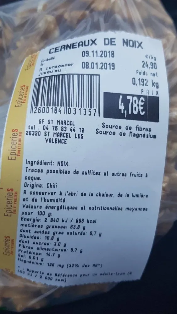 Créneaux de noix