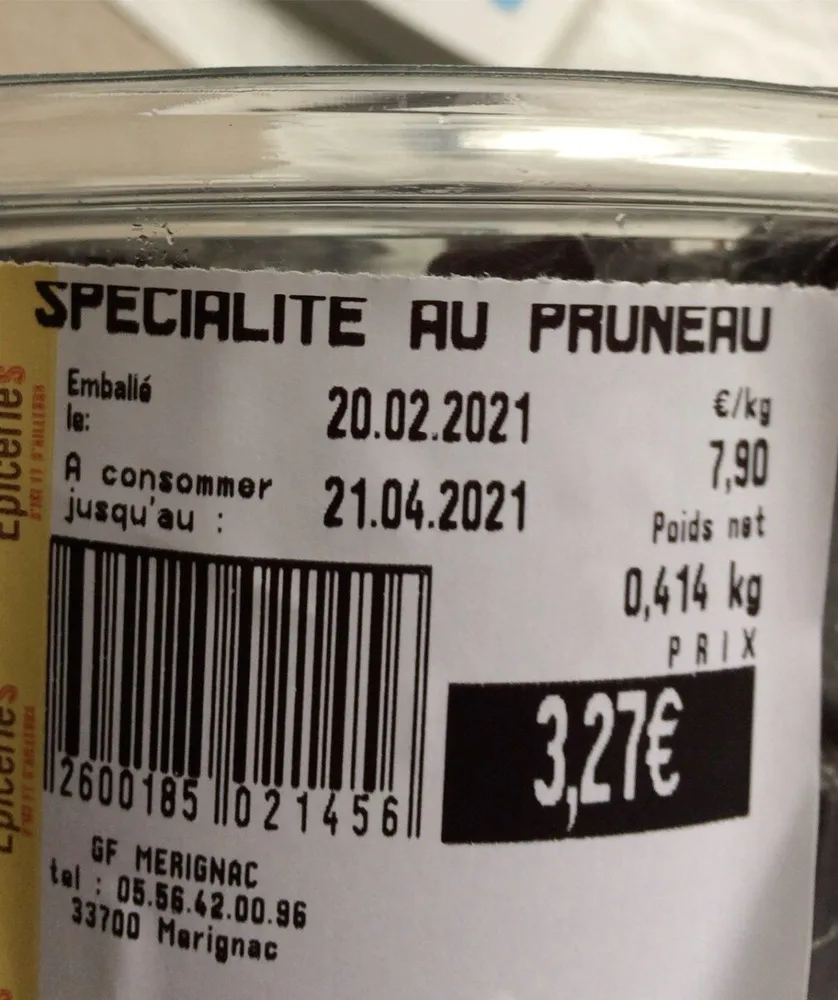 Specialite au pruneau