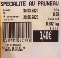 Specialite au pruneau