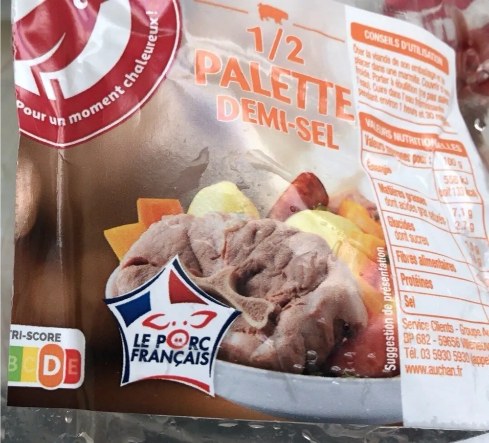 1/2 palette de porc 1/2 sel