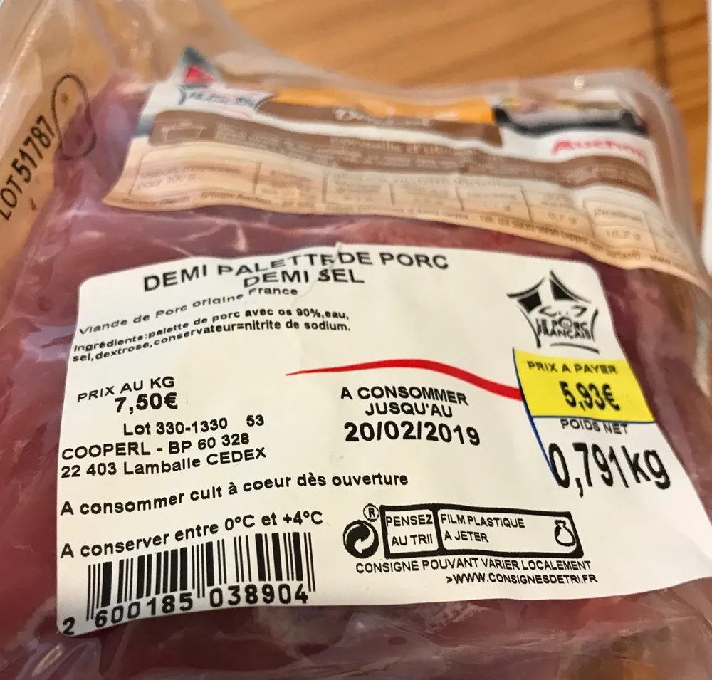 1/2 palette de porc