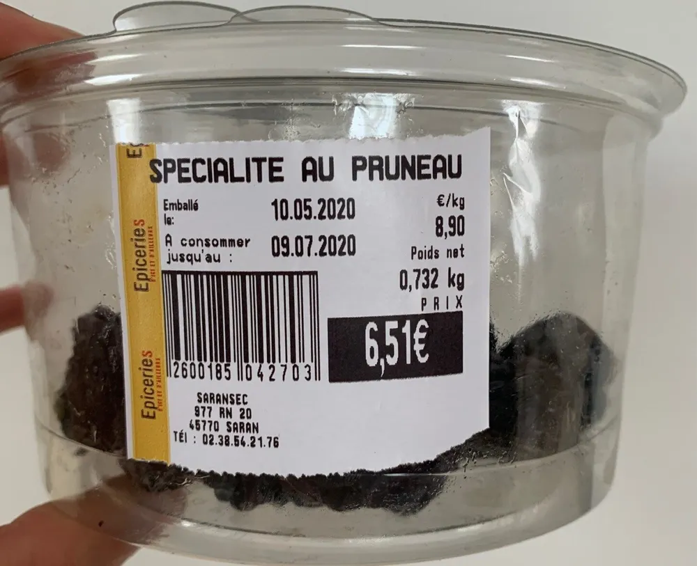 Specialite au pruneau