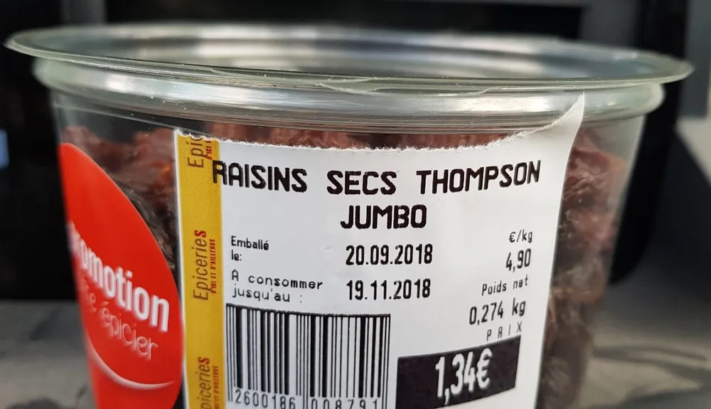 Raisin secs Thompson jumbo